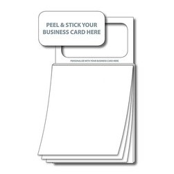 Custom Magna-Note - 3.5"x3.5" 50-Sheet Stik-ON(R) with Peel & Stick Business Card Magnets