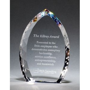 Freestanding Crystal Flame with Jeweled Edge & Prism-Effect Base Award