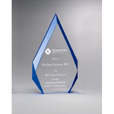 Flame Series Acrylic Award w/ Blue Accented Bevels