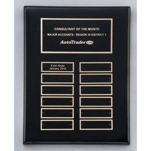 Black Piano Finished Perpetual Plaque - 9''x12''