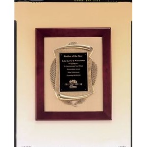 Airflyte Series Rosewood Plaque w/ Brush Gold Metal Background (14