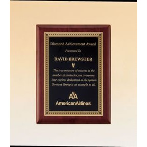 Rosewood Stained Airflyte Plaque w/ Diamond Florentine Border (7