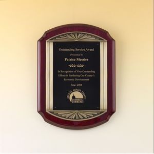 Airflyte Series Rosewood Plaque with Antique Bronze Frame Casting