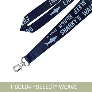1" Woven Lanyard w/ Lobster Claw - "Select" Weave