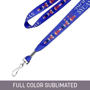 3/4" Full Color Sublimated Lanyard w/ Swivel Snap