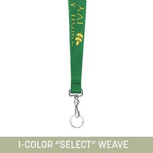 1/2" Woven Lanyard w/ Swivel Snap & Split Ring - "Select" Weave