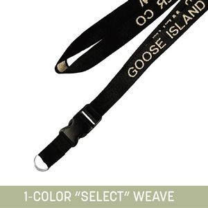 1" Woven Detachable Lanyard w/ Split Ring- "Select" Weave