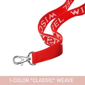 1" Woven Lanyard w/ Lobster Claw- "Classic" Weave