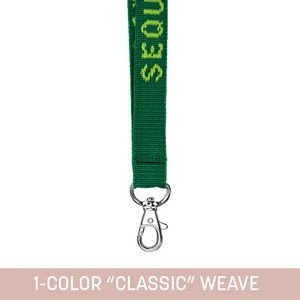 3/4" Woven Lanyard w/ Lobster Claw - "Classic" Weave