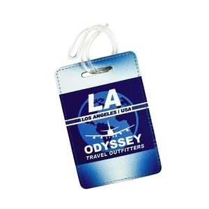 Full Color Sublimated Luggage Tag w/ Flexible Plastic Loop