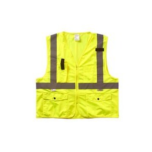 Yellow Surveyor Style Zip Vest