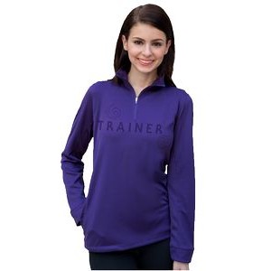 Vansport Women's Mesh -Zip Tech Pullover Shirt