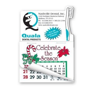3" x 4 1/4" Calendar Pad Magnets Toothbrush Shape W/Tear Away Calendar