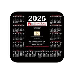 7.5" X 8" Hard Surface Full Color Calendar Mouse Pad 1/8" Rubber Base