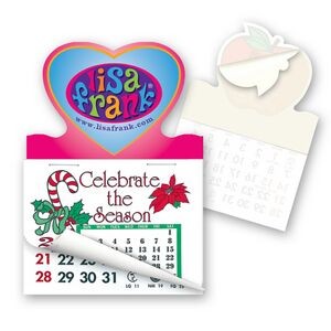 Heart Shape Calendar Pad Sticker W/Tear Away Calendar
