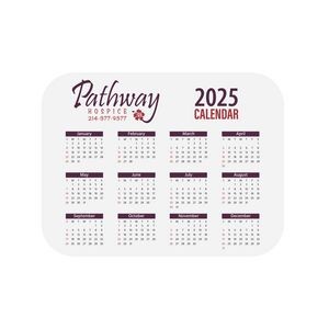 6"X8" Calendar Hard Surface Full Color Mouse Pad 1/16" Rubber Base