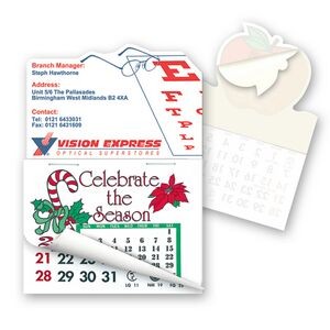 Eye Glasses Shape Calendar Pad Sticker W/ Tear Away Calendar