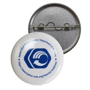 1 1/2" Round Button 1-Piece w/Safety Pin