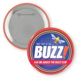 3 1/2" Round Button 2-Piece w/ Safety Pin