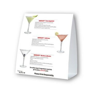 Table Display - 4"x4" Square Advertising Table Tent Custom Printed