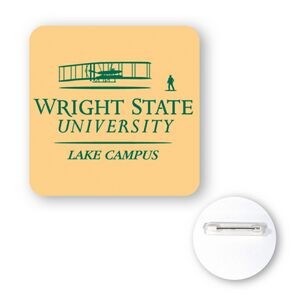2" Square Plastic Full Color Button w/Rounded Corners