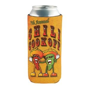Tall Cooler Pocket Can Coolie Full Color 3 Sided Imprinted Beverage Insulator