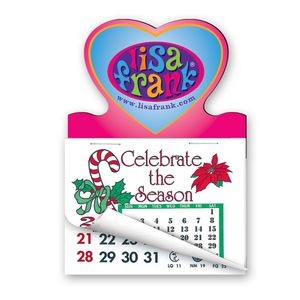 3" x 4 1/4" Calendar Pad Magnets Heart Shape W/Tear Away Calendar