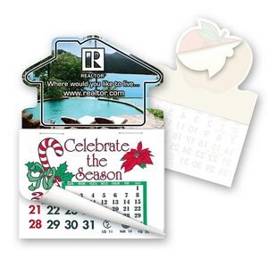 House Shape Calendar Pad Sticker W/Tear Away Calendar
