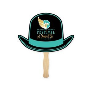 Derby Hat Shape Single Hand Fan