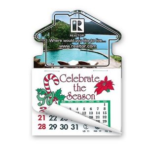 3" x 4 1/4" Calendar Pad Magnets House Shape W/Tear Away Calendar