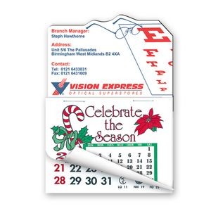 3" x 4 1/4" Calendar Pad Magnets Eyeglass Shape W/Tear Away Calendar