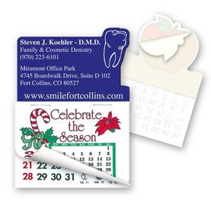 Tooth Shape Calendar Pad Sticker W/Tear Away Calendar