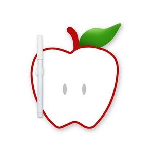 8"X8" Apple Shape Custom Printed Memo Board w/Magnets or Tape on Back