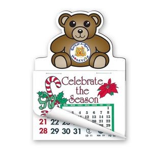 3" x 4 1/4" Shape Calendar Pad Magnets Teddy Bear W/Tear Away Calendar