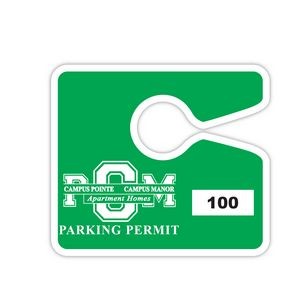 Custom Spot Color Parking Permit w/ Reflective (3 1/2"x4")