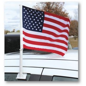 Double-Pane Patriotic Clip-On Flag