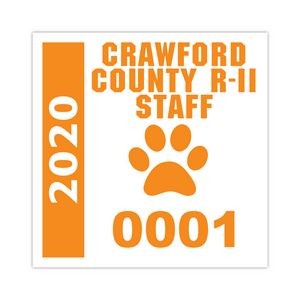 Clear Polyester Square Cut Parking Sticker (3"x3")
