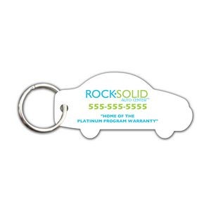 Plastic Key Tag w/Key Ring- 55 Mil (1 1/4"x2 1/2")