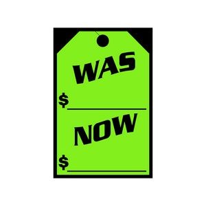 Vinyl Hang Tag Stickers (Was/ Now)(Green/Black)
