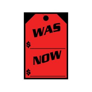 Vinyl Hang Tag Stickers (Was/Now)(Fl Red/Black)