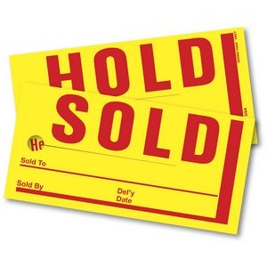 Jumbo Sold/ Hold Tags