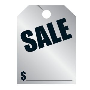 Metallic Silver Hang Tag - Sale