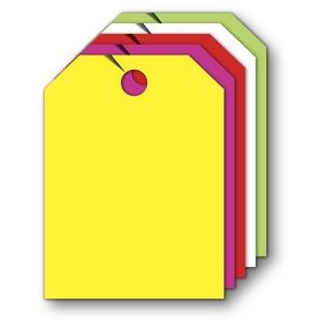 Fluorescent Mirror Hang Tag-Blank (8 1/2"x11 1/2")