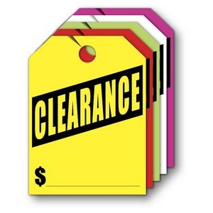 Fluorescent Mirror Hang Tag - Clearance