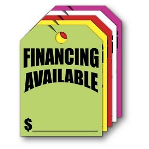 Fluorescent Mirror Hang Tag - Financing Available (9"x12")