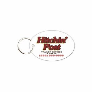 Plastic Key Tags w/Key Ring - 55 Mil (1 11/16"x2 1/2")