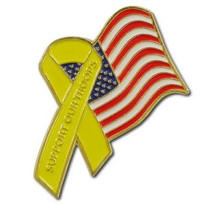 American Troops American Flag Lapel Pin