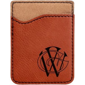 Rawhide Brown Laserable Leatherette Phone Wallet
