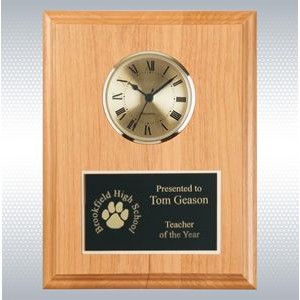 Alderwood Solid Wood Plaque Clock (12