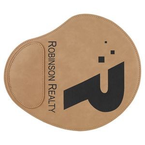 Light Brown Laserable Leatherette Mouse Pad (9" x 10 1/4")